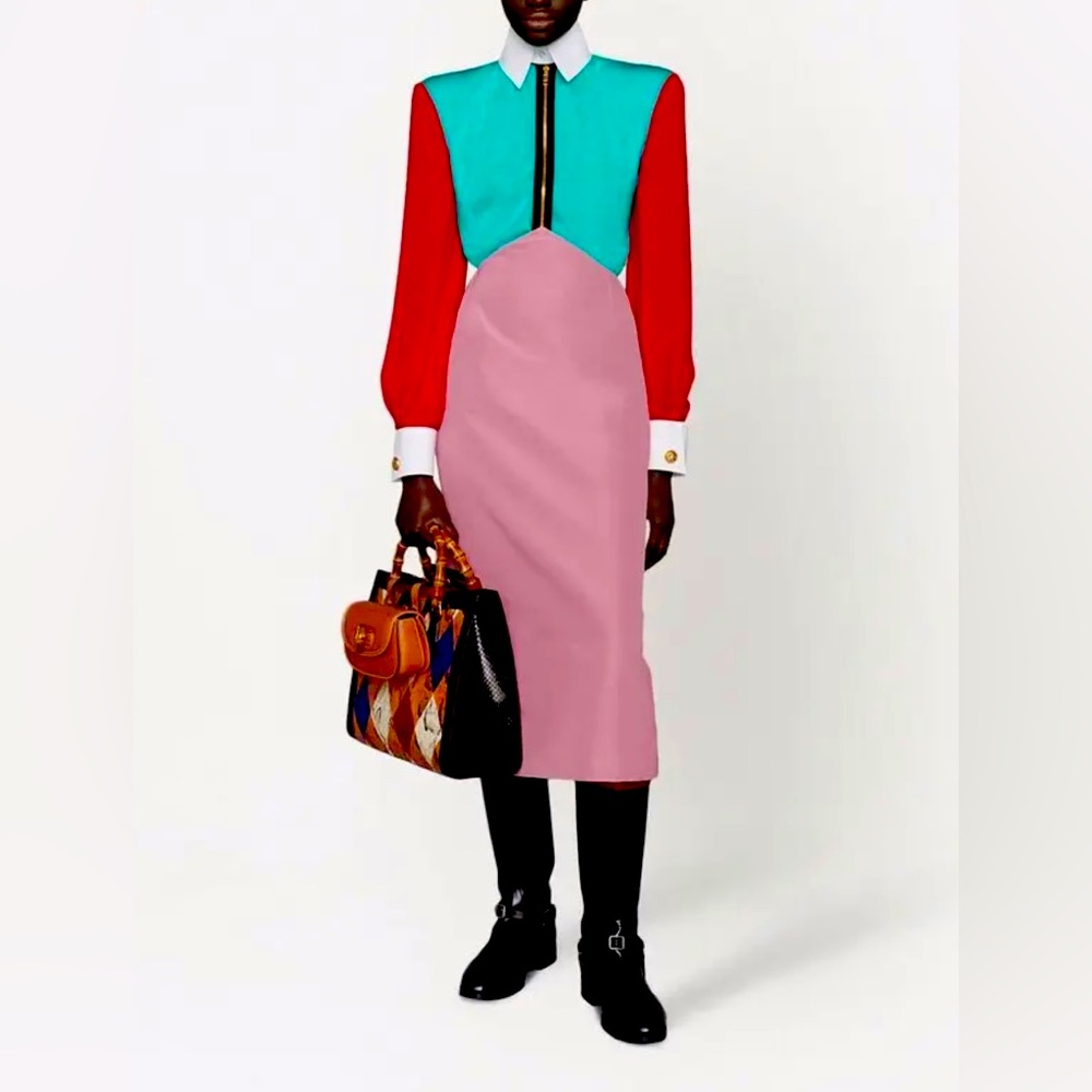 Authentic Brand New Gucci High-Waisted Mid-Length Skirt - Pink